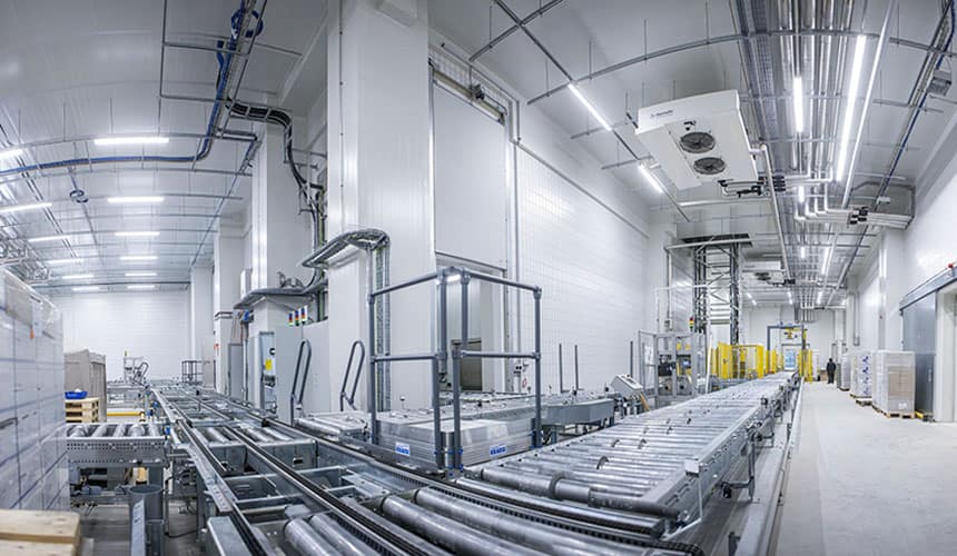 Fördertechnik Fleischverarbeitungsbetriebs Müller Fleisch GmbH